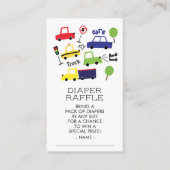 Vrachtwagens & auto's Jongen Baby shower Luier Raf Informatiekaartje (Voorkant)