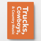 Vrachtwagens, cowboys en country Music Fotoplaat (voorkant)