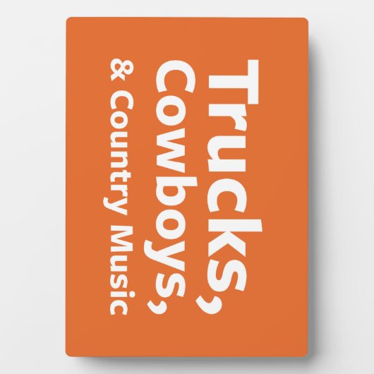 Vrachtwagens, cowboys en country Music Fotoplaat (voorkant)