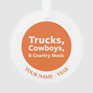 Vrachtwagens, cowboys en country Music Ornament