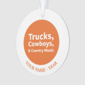 Vrachtwagens, cowboys en country Music Ornament (voorkant)