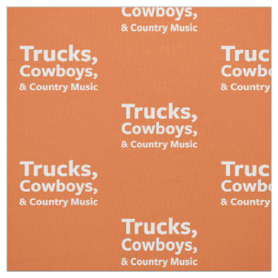 Vrachtwagens, cowboys en country Music Stof