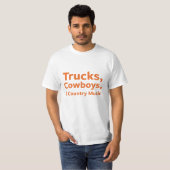 Vrachtwagens, cowboys en country Music T-shirt (Voorkant volledig)