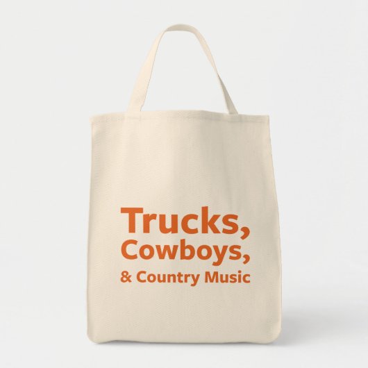 Vrachtwagens, cowboys en country Music Tote Bag (Voorkant)