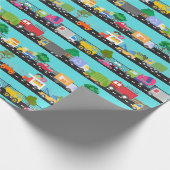 Vrachtwagens en auto's Kinder Transport Wrapping P Cadeaupapier (Hoek)