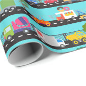 Vrachtwagens en auto's Kinder Transport Wrapping P Cadeaupapier (Rol Hoek)