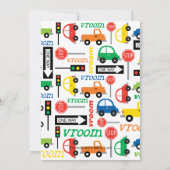 Vrachtwagens en auto's - uitnodiging van afgelopen (Achterkant)