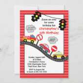 Vrachtwagens en auto's - uitnodiging van afgelopen (Voorkant)