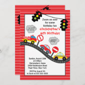 Vrachtwagens en auto's - uitnodiging van afgelopen (Voorkant / Achterkant)