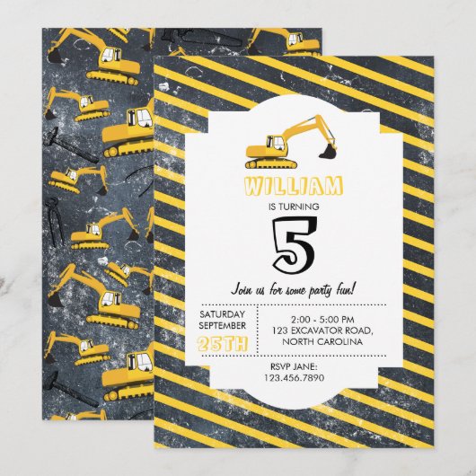 Vrachtwagens en gereedschappen voor de bouw van gr kaart (Voorkant / Achterkant)