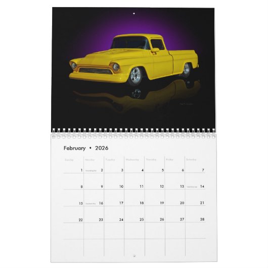 Vrachtwagens en wagens kalender (Feb 2026)