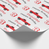 Vrachtwagens ophalen Naam en leeftijd vrachtwagens Cadeaupapier (Hoek)