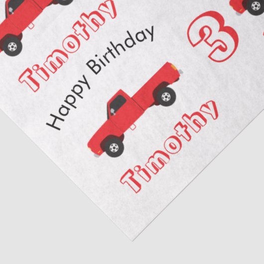 Vrachtwagens ophalen Naam en leeftijd vrachtwagens Tissuepapier (Detail)