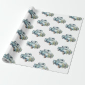 Vrachtwagens Papa Verjaardag Cadeaupapier (Uitgerold)