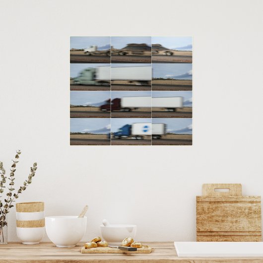 Vrachtwagens Poster (Keuken)