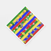 Vrachtwagens, tractoren, auto's en verkeersborden  servet (Hoek)