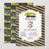 Vrachtwagens voor de bouw van betonstaal kaart (Voorkant / Achterkant)