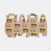 Vrachtwagens voor de bouw van kerst bedankdoosjes (Uitgevouwen)