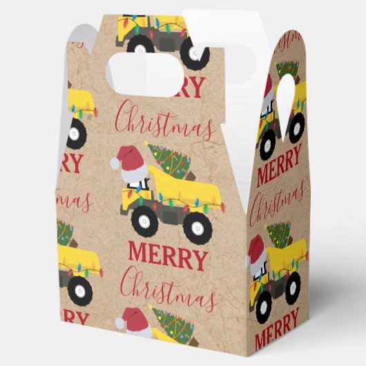 Vrachtwagens voor de bouw van kerst bedankdoosjes (Geopend)