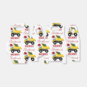 Vrachtwagens voor de bouw van kerst bedankdoosjes (Uitgevouwen)