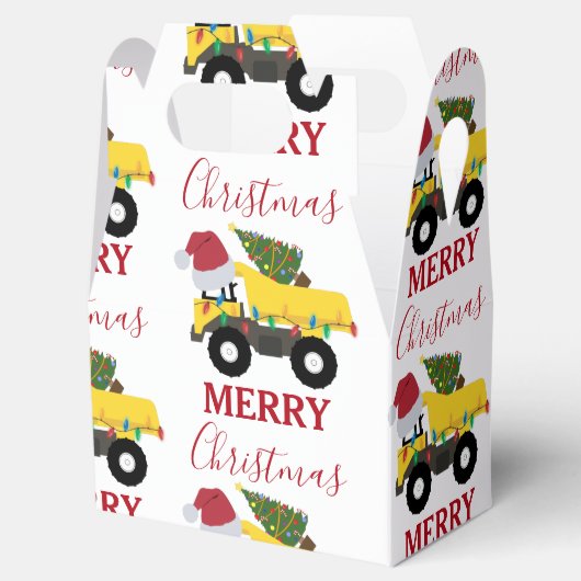 Vrachtwagens voor de bouw van kerst bedankdoosjes (Geopend)