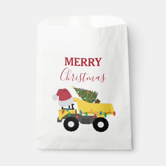 Vrachtwagens voor de bouw van kerst bedankzakje (Voorkant)