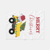 Vrachtwagens voor de bouw van kerst fleece deken (Voorkant (Horizontaal))