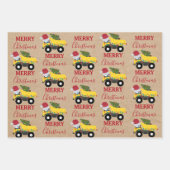 Vrachtwagens voor de bouw van kerst inpakpapier vel (Voorkant 3)