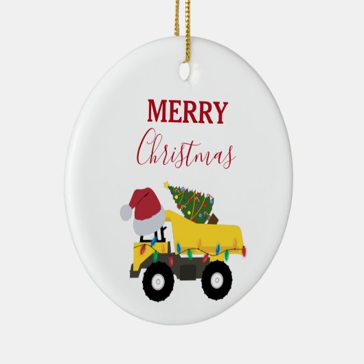 Vrachtwagens voor de bouw van kerst keramisch ornament (Rechts)