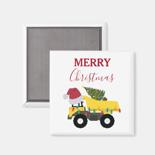 Vrachtwagens voor de bouw van kerst magneet (Voorkant / Achterkant)