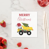 Vrachtwagens voor de bouw van kerst servet (Insitu)