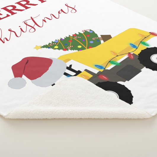 Vrachtwagens voor de bouw van kerst sherpa deken (3/4)