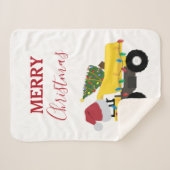 Vrachtwagens voor de bouw van kerst sherpa deken (Voorkant (horizontaal))