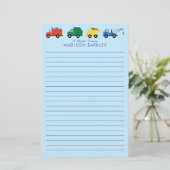 Vrachtwagens voor de bouw van kippen Kind Briefpapier (Staand voorkant)