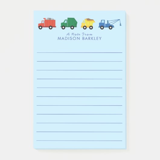 Vrachtwagens voor de bouw van kippen Kind Post-it® Notes (Voorkant)