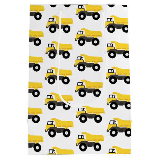 Vrachtwagens voor de bouw van pompwagens medium cadeauzakje (Achterkant)