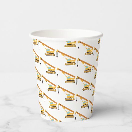 Vrachtwagens voor kraanbouw papieren bekers (Achterkant)