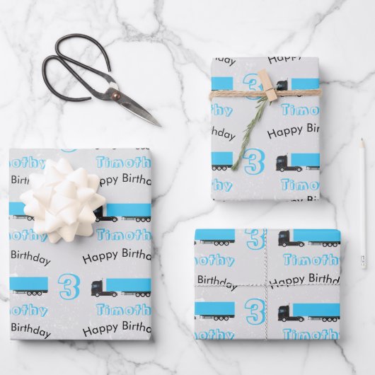 Vrachtwagens voor opleggers en vrachtwagens van op inpakpapier vel (Voorkant)