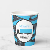 Vrachtwagens voor opleggers en vrachtwagens van op papieren bekers (Voorkant)