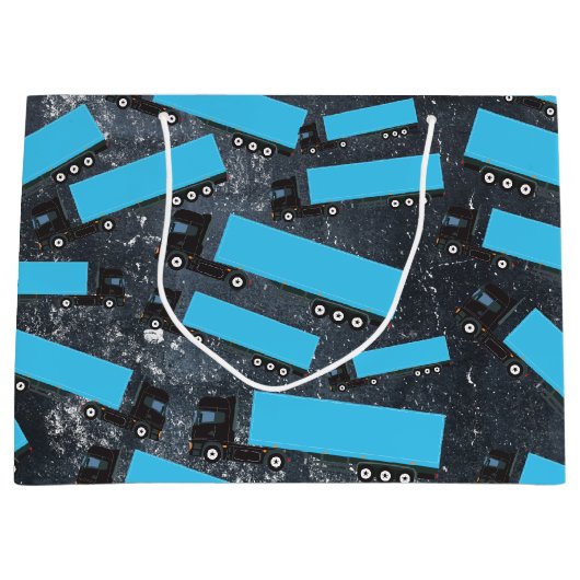 Vrachtwagens voor vrachtwagens met halfaanhangwage groot cadeauzakje (Voorkant)