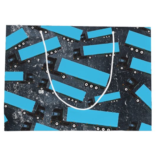 Vrachtwagens voor vrachtwagens met halfaanhangwage groot cadeauzakje (Achterkant)