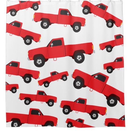 Vrachtwagens voor vrachtwagens ophalen douchegordijn (Voorkant)