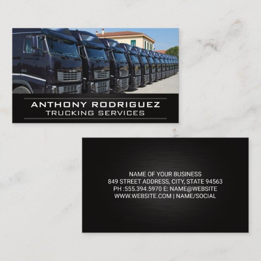 Vrachtwagenvloot | Vrachtdiensten Visitekaartje (Voorkant / Achterkant)