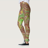 Vragen 1 Wilde Groene Wijnrode Leggings (Links)