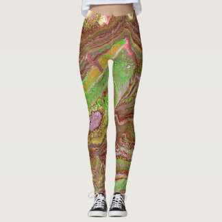 Vragen 1 Wilde Groene Wijnrode Leggings