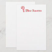 Vragen Briefpapier (Voorkant / Achterkant)