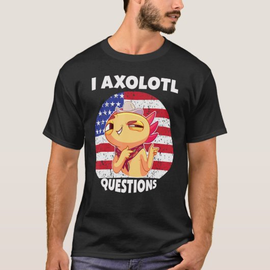 Vragen Cute Axolotl Kinder T-shirt (Voorkant)