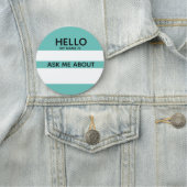 Vragen Hallo naam evenement met elke kleur Naamplaatje (In situ)