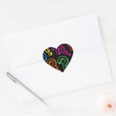 Vragen Hart Sticker (Envelop)