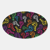 Vragen Ovale Sticker (Voorkant)